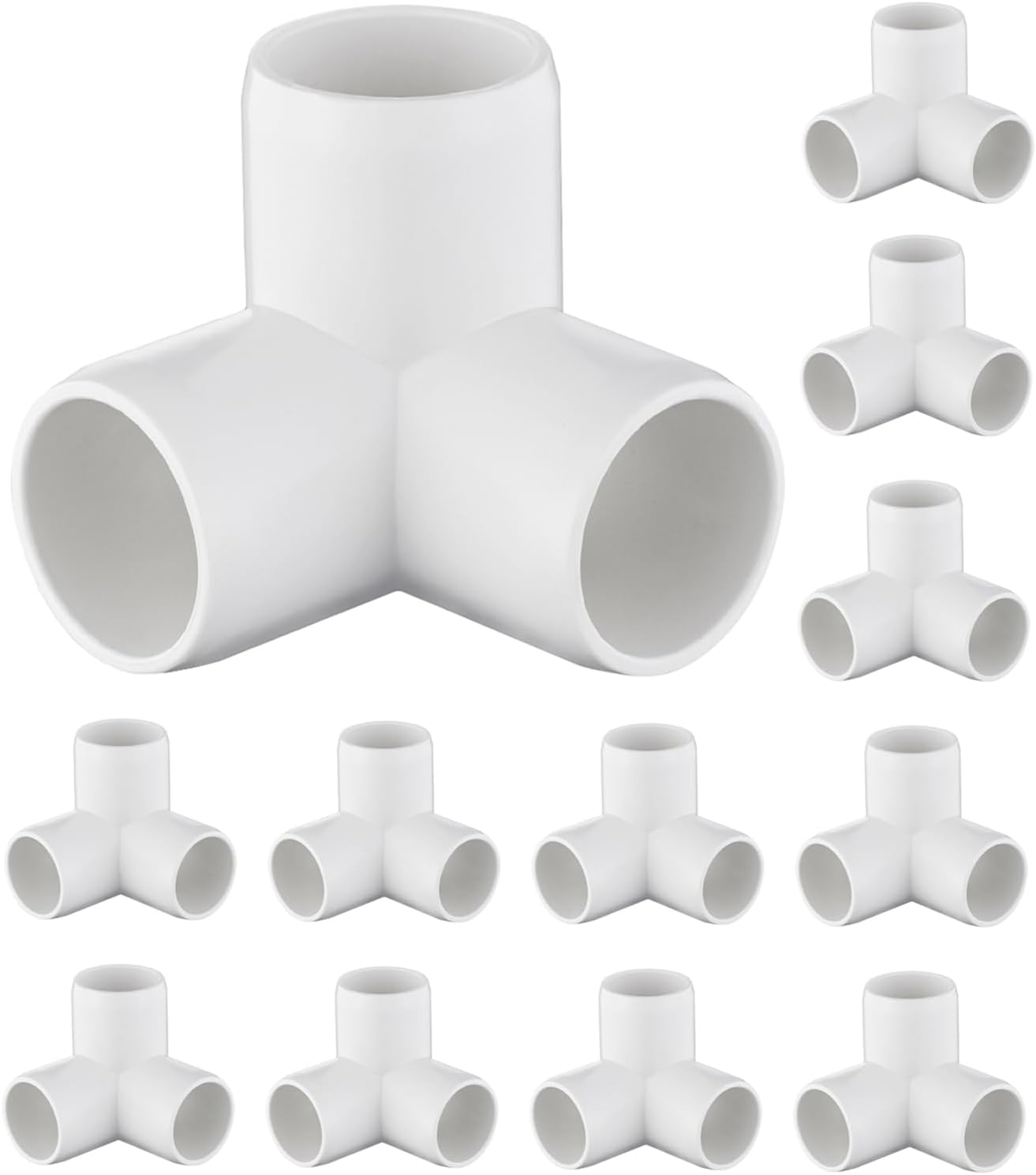TianTianUp 3 Way PVC Fittings Elbow installed in a greenhouse structure