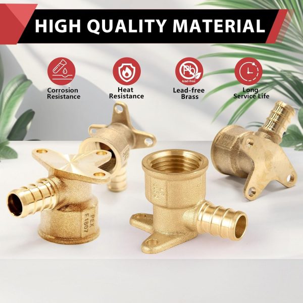 EFIELD Pex Drop Ear Elbow Brass Pipe Fitting Adapter-5