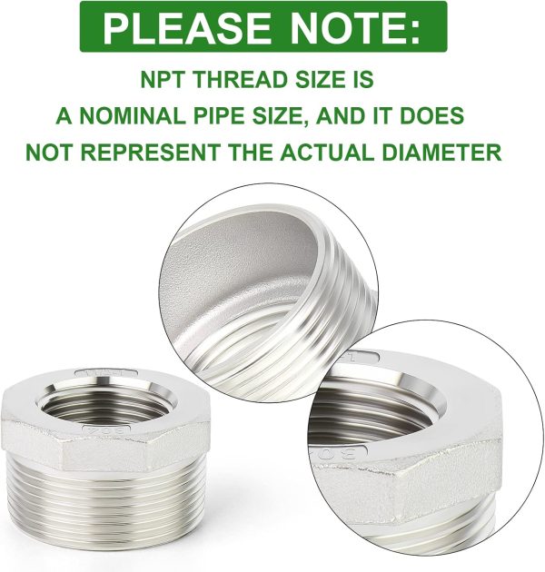 TAISHER Stainless Steel Reducer Hex Bushing Pipe Fitting-3