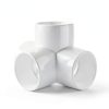 Zernmiarder PVC Pipe Fittings 4 Way Elbow White Industrial-3