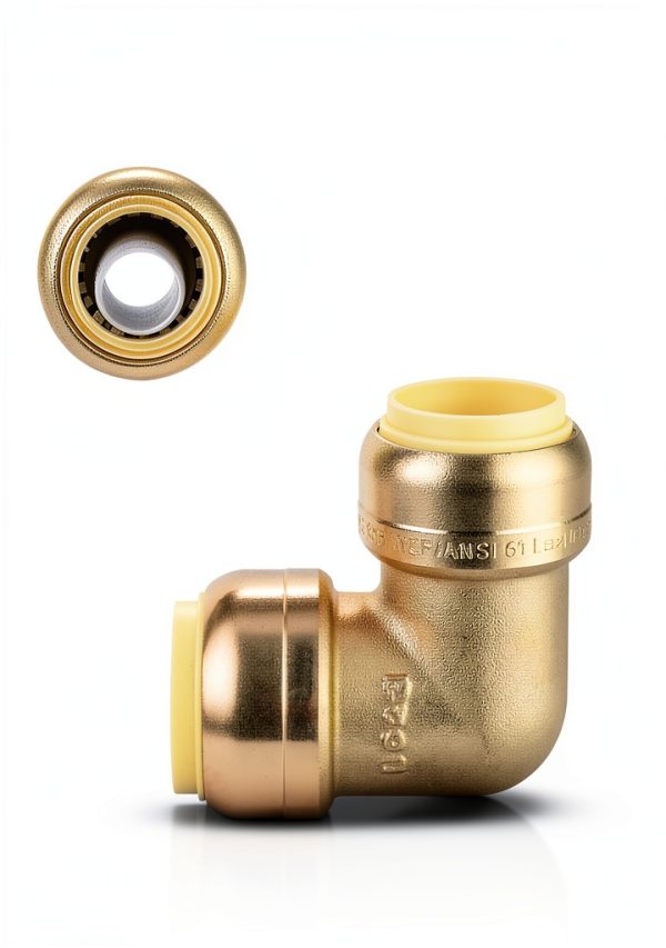 EFIELD Brass Push Fit 90 Degree Elbow Pipe Fitting-1