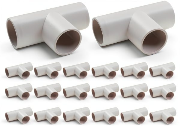 wtxhhy PVC Tee Fittings 1/2 Inch Furniture Grade Connectors-0