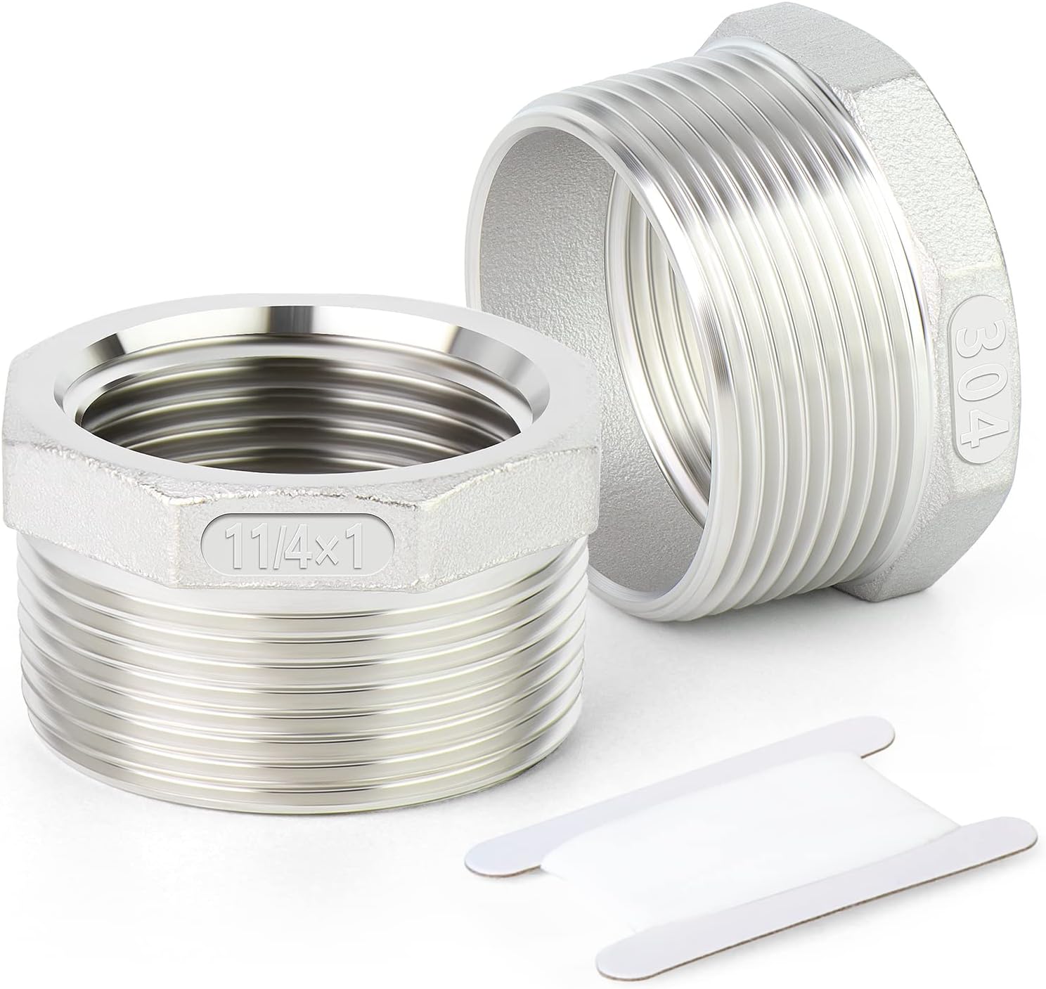 TAISHER stainless steel reducer hex bushing with NPT threads
