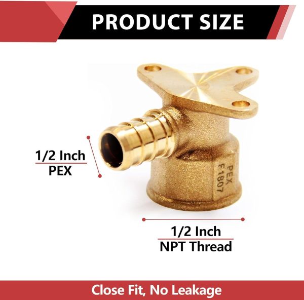 EFIELD Pex Drop Ear Elbow Brass Pipe Fitting Adapter-1