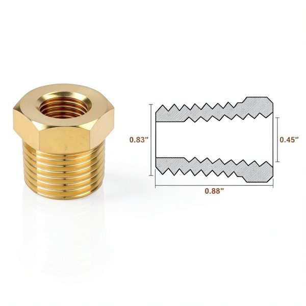 KOOTANS Brass Hex Bushing Pipe Fitting Reducer NPT Thread-1