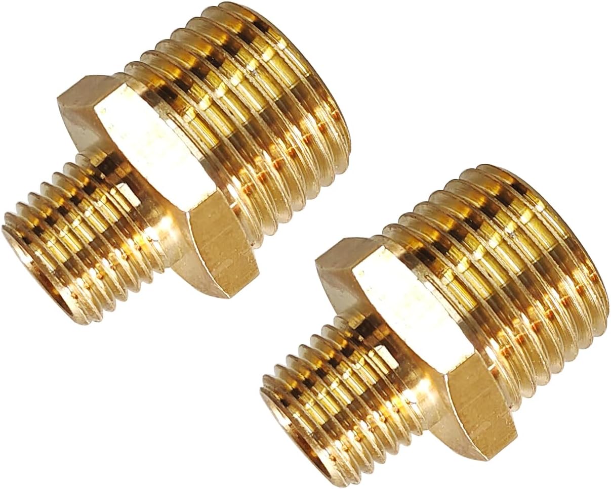 Installing Gadoutcover Brass Nipple Reducer Pipe Fittings Industrial on a wooden workbench
