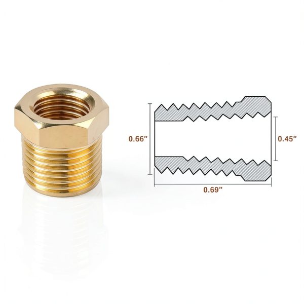 KOOTANS Brass Hex Bushing Pipe Fittings Reducer Kit-1