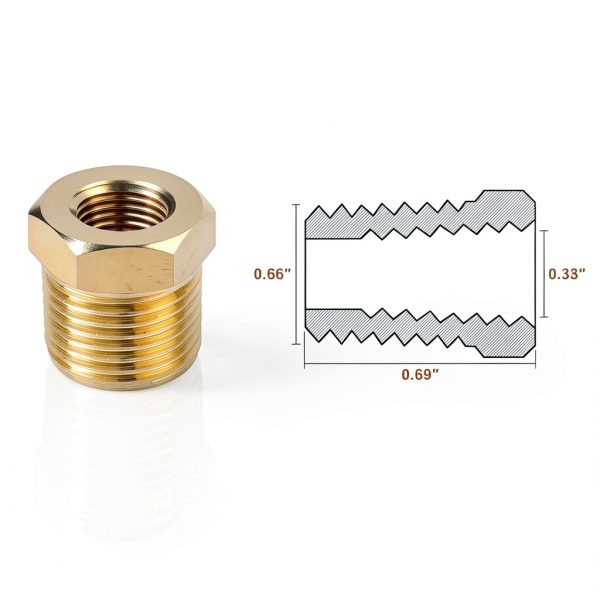 KOOTANS Brass Hex Bushing Pipe Fittings Reducer Kit-1