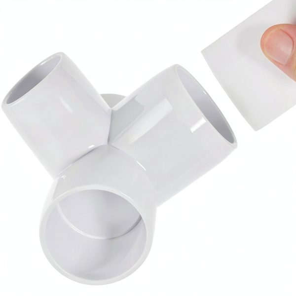 Zernmiarder PVC Pipe Fittings 4-Way Elbow Industrial DIY-7
