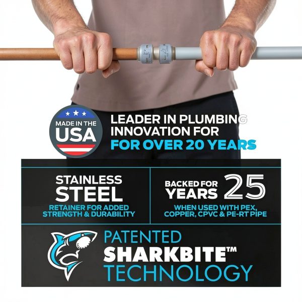 SharkBite Brass Push Female Adapter Easy Installation-3