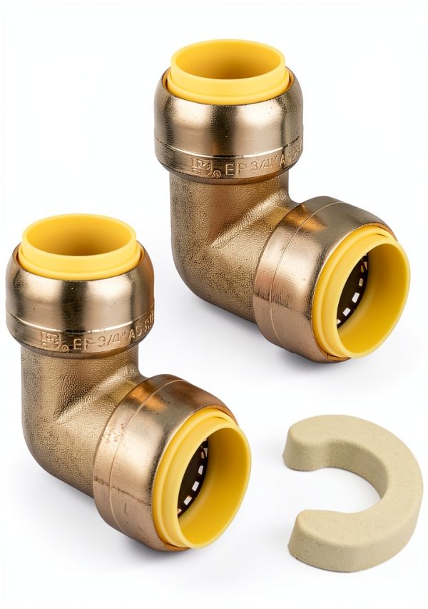 EFIELD Brass Push Fit 90 Degree Elbow Pipe Fitting-0