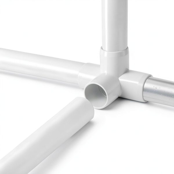 Zernmiarder PVC Pipe Fittings 4-Way Elbow Industrial DIY-5