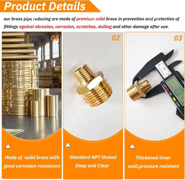 Gadoutcover Brass Nipple Reducer Pipe Fittings Industrial-2