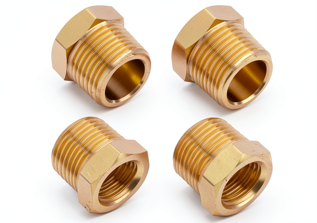 KOOTANS brass hex bushing fittings with detailed thread close-up