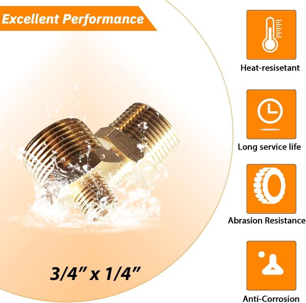 Gadoutcover Brass NPT Reducer Fittings Industrial Pipe-3