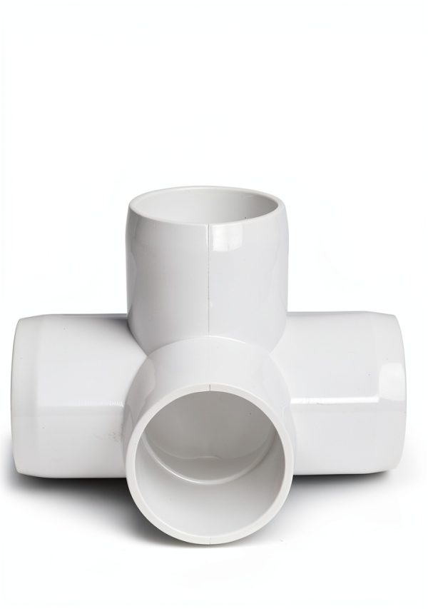 Zernmiarder PVC Pipe Fittings 4-Way Elbow Industrial DIY-1