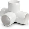 Zernmiarder PVC Pipe Fittings 4-Way Elbow Industrial DIY-0