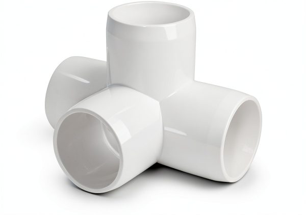 Zernmiarder PVC Pipe Fittings 4-Way Elbow Industrial DIY-0