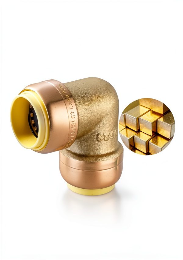 EFIELD Brass Push Fit 90 Degree Elbow Pipe Fitting-2