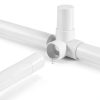 Zernmiarder PVC Pipe Fittings 4 Way Elbow White Industrial-5