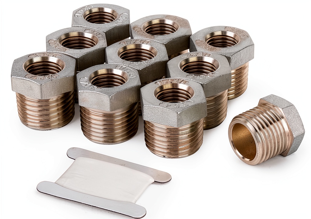 TAISHER Reducer Hex Bushing installed in an industrial piping system