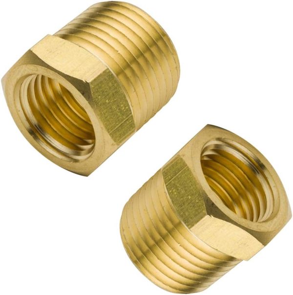 Legines Brass Bushing Pipe Fitting Hex Connector NPT Thread-0