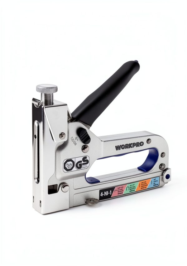 WORKPRO 4-in-1 Staple Gun Manual Brad Nailer with 2000 Staples Silver-2