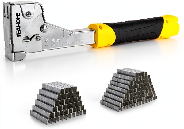 Heavy Duty Hammer Tacker YEAHOME 6000 T50 Staples Alloy Steel Anti Jam-0