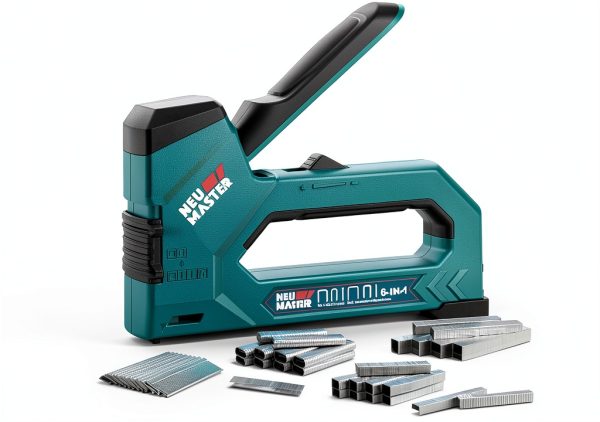 NEU MASTER Staple Gun 6-in-1 Heavy Duty Upholstery with 4000 Staples-0