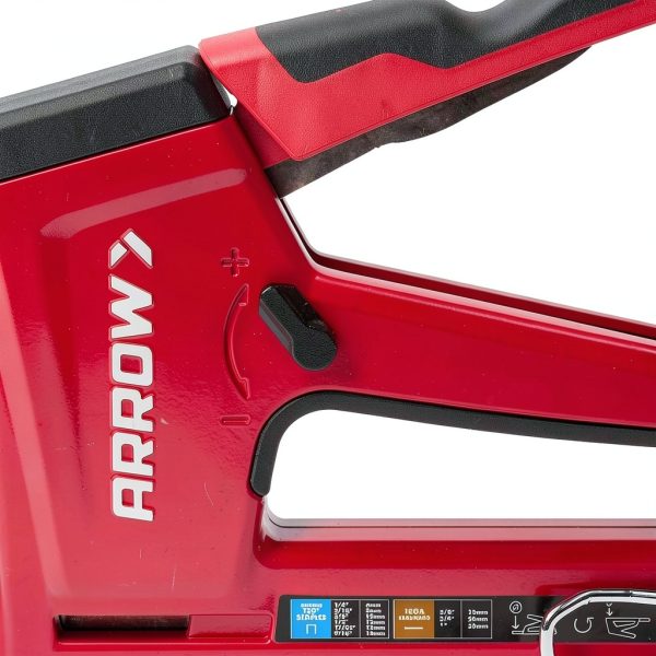 Arrow T50RED2 Heavy Duty Manual 2-in-1 Staple Gun & Brad Nailer Red-9