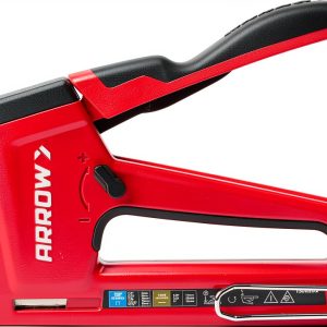 Arrow T50RED2 Heavy Duty Manual 2-in-1 Staple Gun & Brad Nailer Red-0