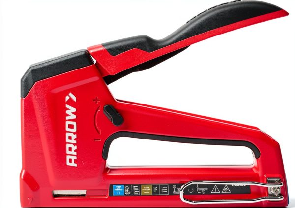 Arrow T50RED2 Heavy Duty Manual 2-in-1 Staple Gun & Brad Nailer Red-0