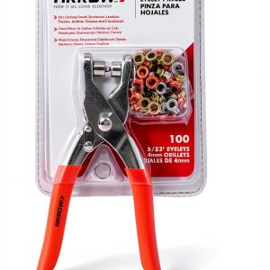 Arrow GEPK532 Eyelet Tool Kit 100 Gold and Silver 5/32" Eyelets-0
