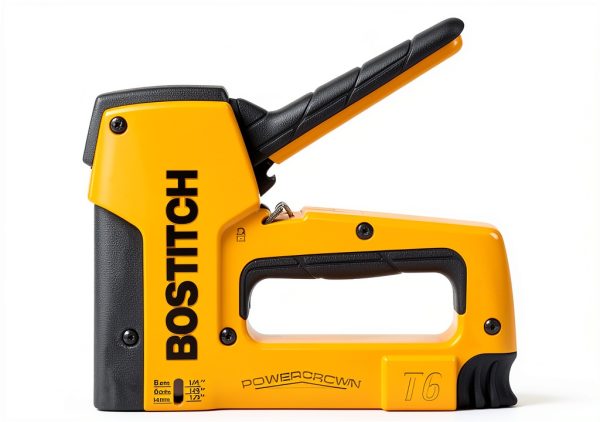 BOSTITCH T6-8 Heavy Duty Powercrown Tacker Aluminum 84 Staple Black-0