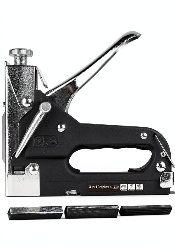 Staple Gun Edward Tools 3-in-1 Heavy Duty with 600 Clear Staples-0