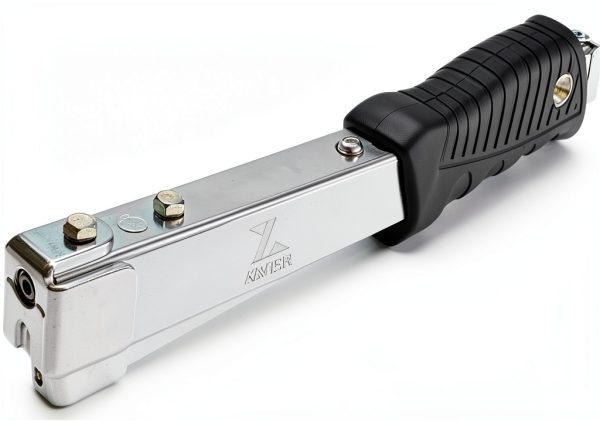 Heavy Duty Steel Hammer Tacker by Zeluga - Anti-Jam Magazine, Black-0