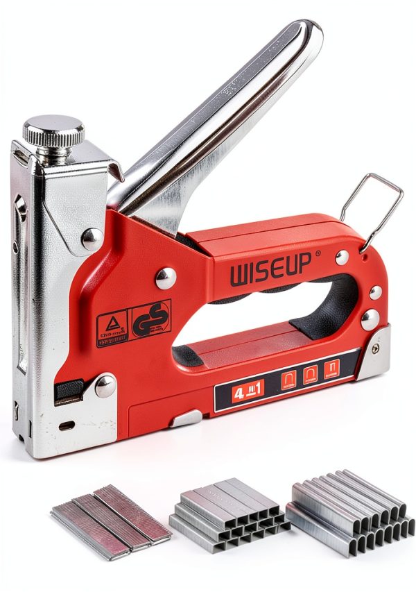 Upholstery Staple Gun WISEUP 4-in-1 Duty Manual for Wood, Fabric, DIY-0
