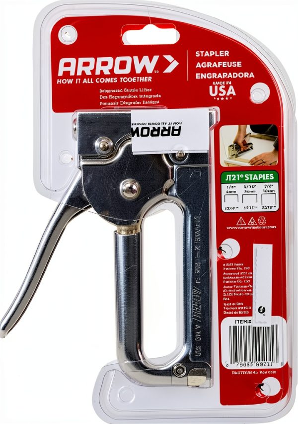 Arrow JT21CM Light Duty Staple Gun - Chrome, Fits 1/4, 5/16, 3/8-8