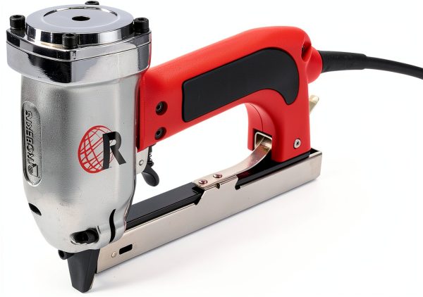 ROBERTS 10-600 3/16" Crown, 120V, 15-Amp, 20 Gauge Electric Stapler with Carrying Case, Red-0